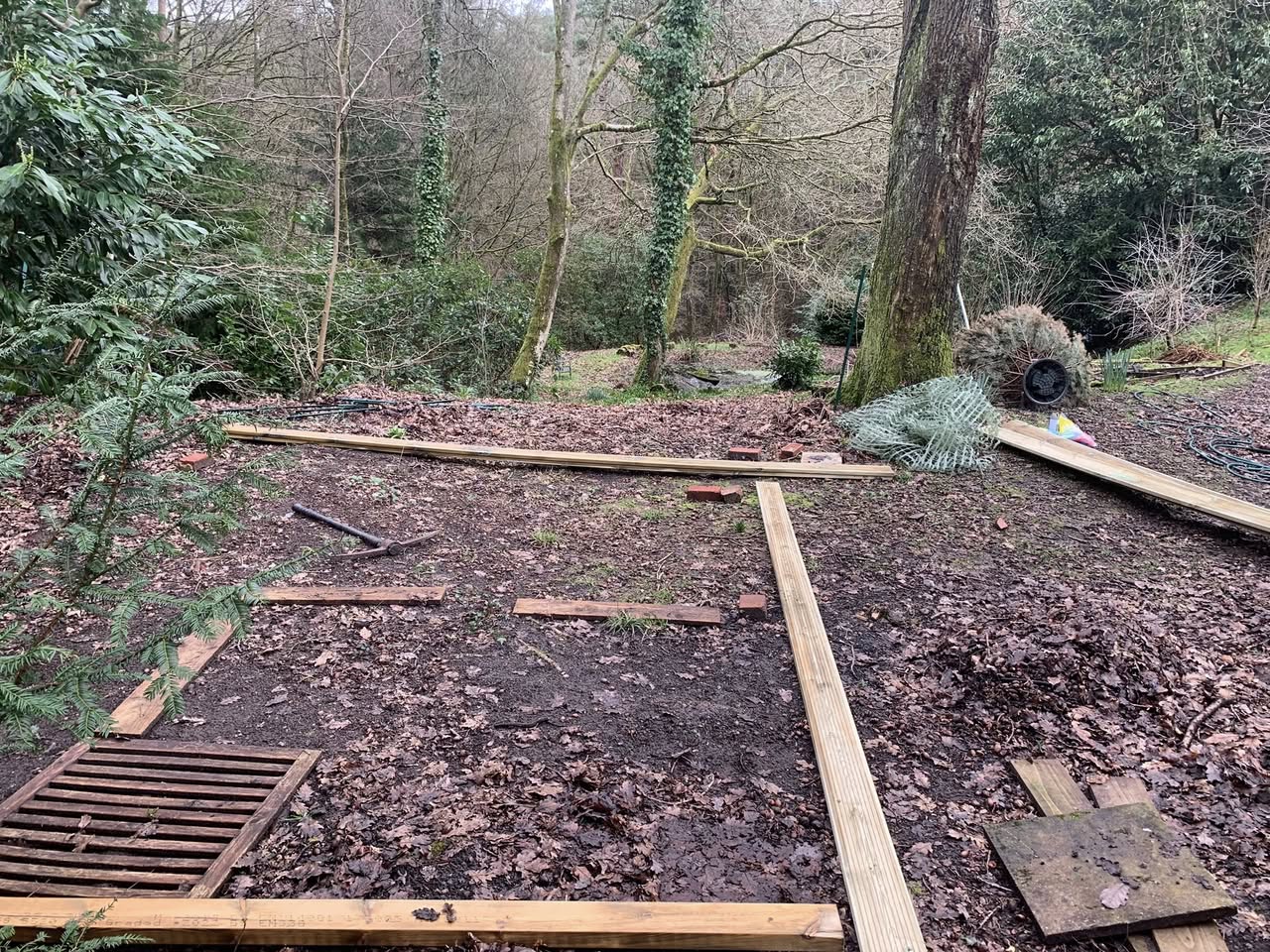 Completed decking